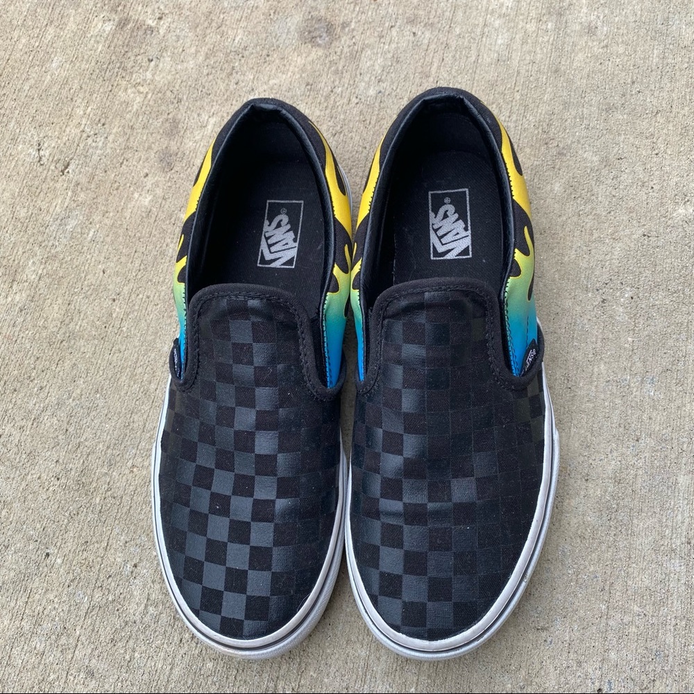 VANS Glow in the Dark Slip Ons -  Boys Sz 5.5